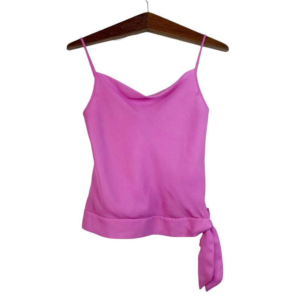 Topshop Pink Women’s Cowl Neck Drape Cami Tank Y2K Festival Barbiecore Size 6
